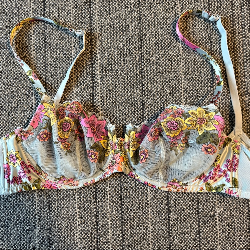Savage X Fenty Multicolor Floral Lace Bra